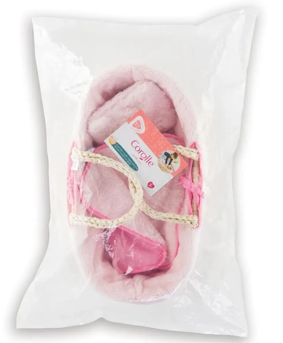 BB36/42 ENSEMBLE COUFFIN PELUCHE ROSE - COROLLE ACCESSOIRES