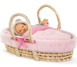 BB36/42 ENSEMBLE COUFFIN PELUCHE ROSE - COROLLE ACCESSOIRES