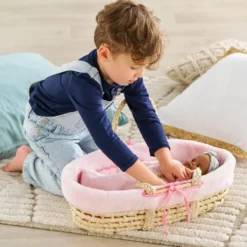 BB36/42 ENSEMBLE COUFFIN PELUCHE ROSE - COROLLE ACCESSOIRES
