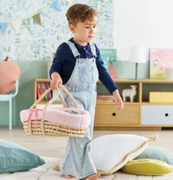 BB36/42 ENSEMBLE COUFFIN PELUCHE ROSE - COROLLE ACCESSOIRES