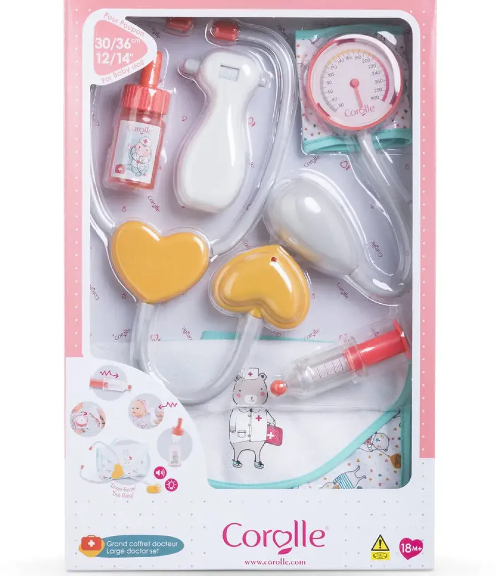 BB30 - GRAND COFFRET DOCTEUR - POUR POUPON 30 -36 ET 42CM - COROLLE ACCESSOIRES