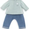 BB36 - PANTALON ET MARINIERE BORDS DE LOIRE POUR POUPON 36 CM - COROLLE VETEMENTS