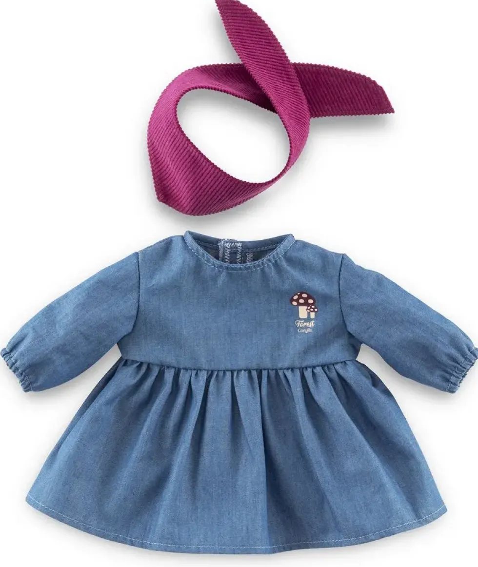 BB30 ROBE EN JEAN ML + FOULARD PETIT EXPLORATEUR - COROLLE VETEMENTS
