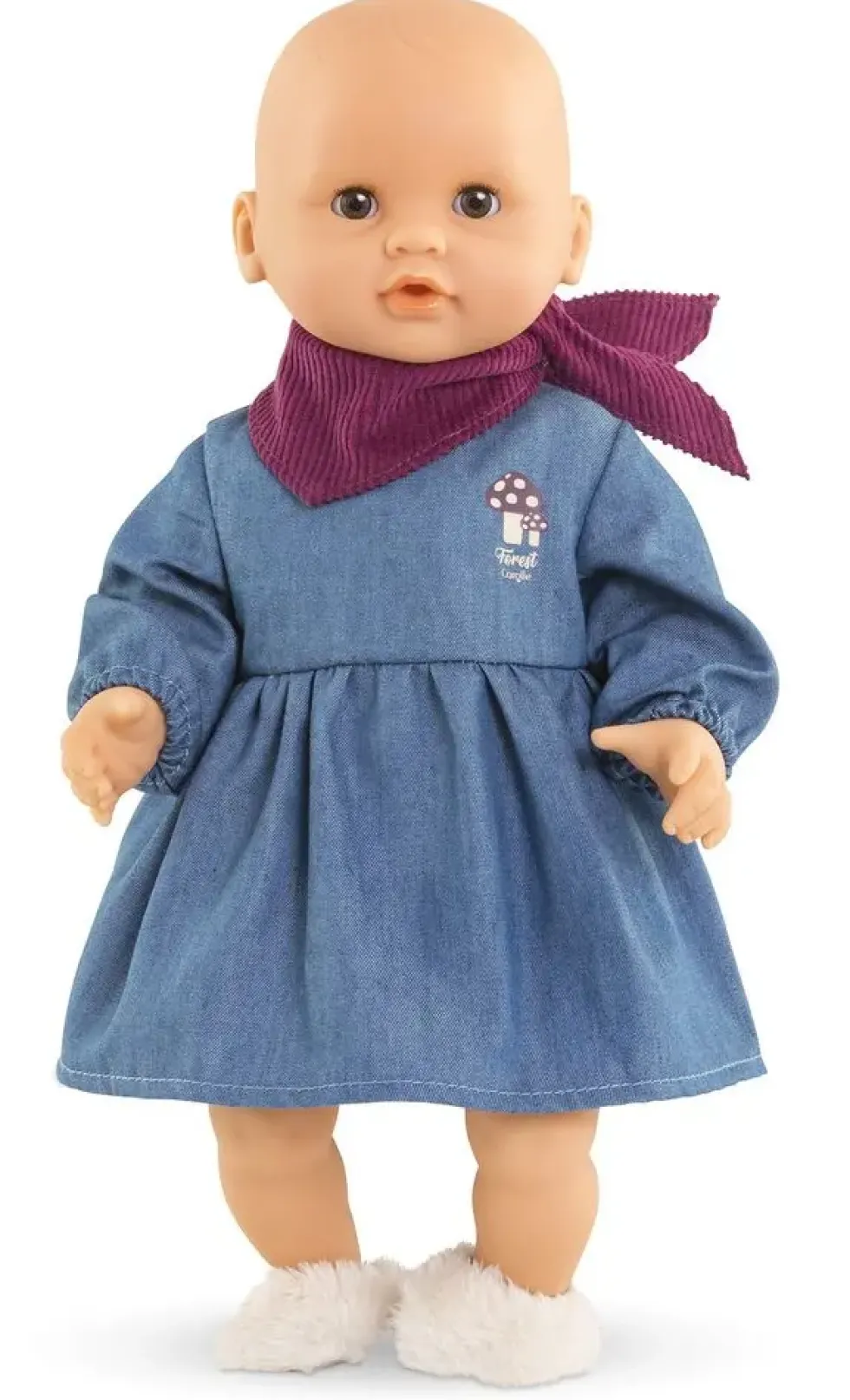 BB30 ROBE EN JEAN ML + FOULARD PETIT EXPLORATEUR - COROLLE VETEMENTS