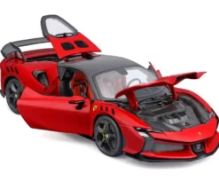 1/18 BBURAGO FERRARI - R&P SF90 XX STRADALE - ROSSO CORSA AVEC TOIT NOIR