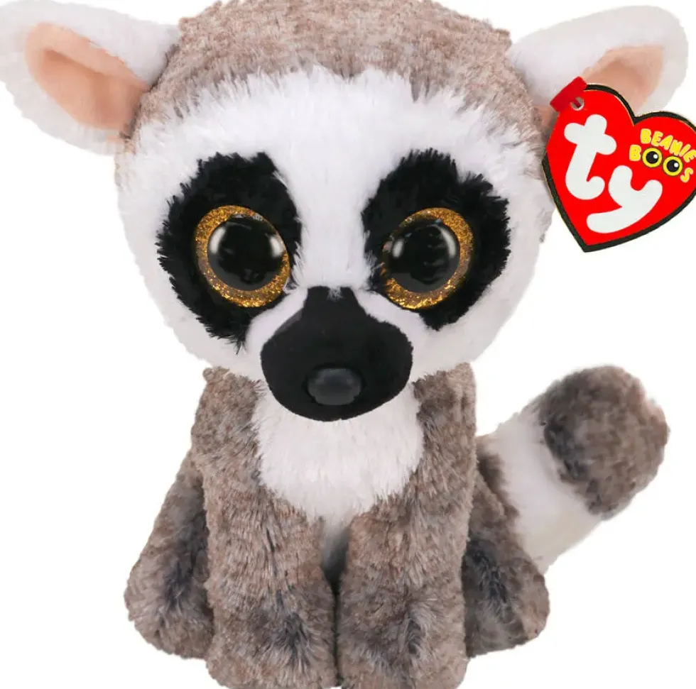BEANIE BOO'S - PELUCHE LINUS LE LÉMURIEN 23 CM