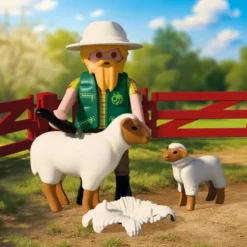 BERGER AVEC ENCLOS A MOUTONS & CHIEN 72169