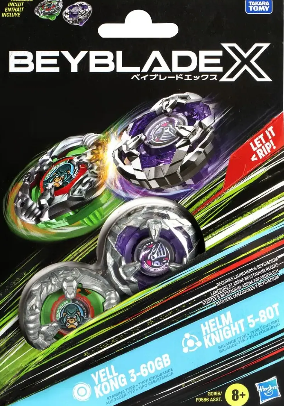 BEYBLADE X - DUAL PACK - YELL KONG HELM KNIGHT