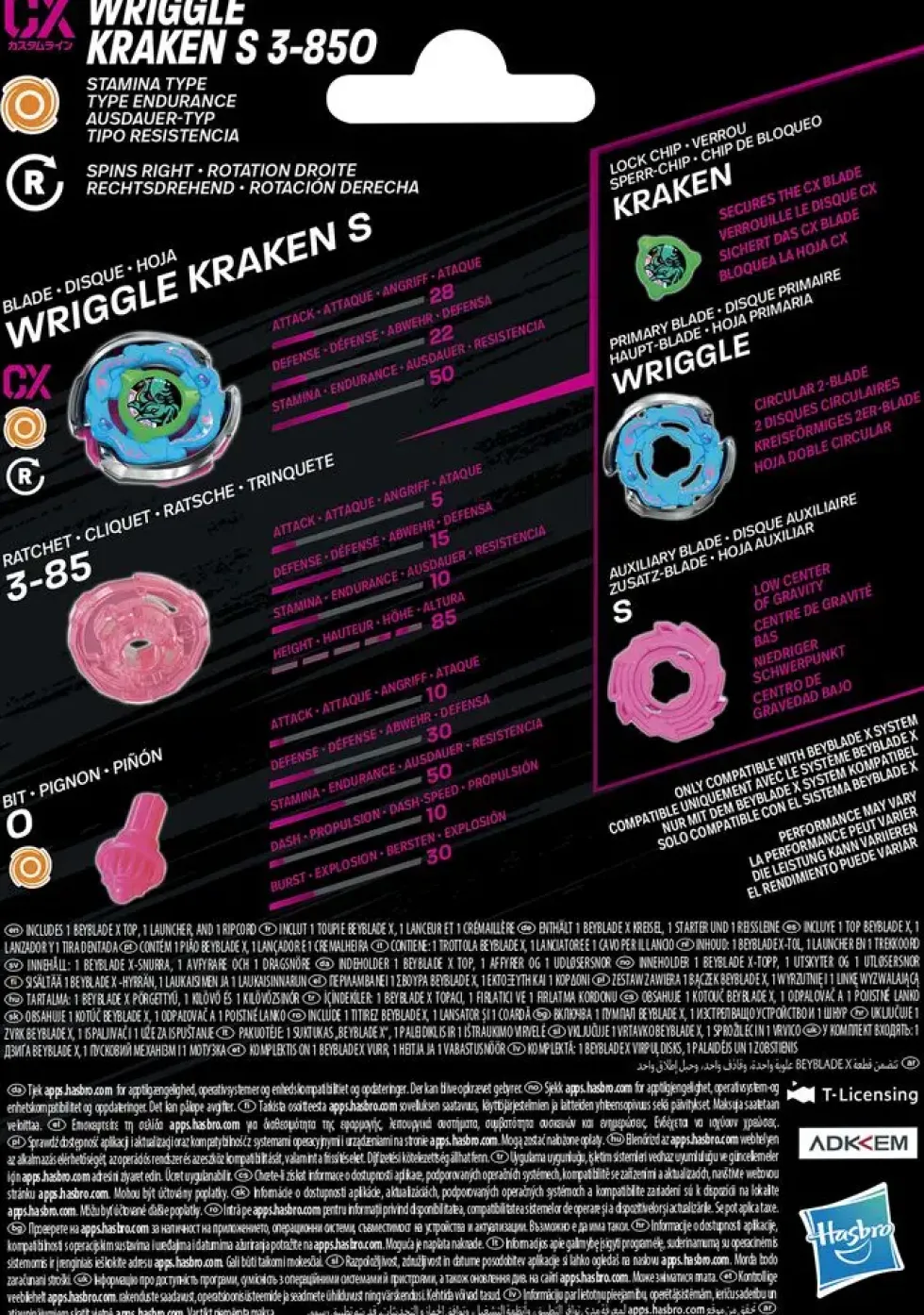 BEYBLADE X STARTER PACK WRIGGLE KRAKEN S 3-85O CX
