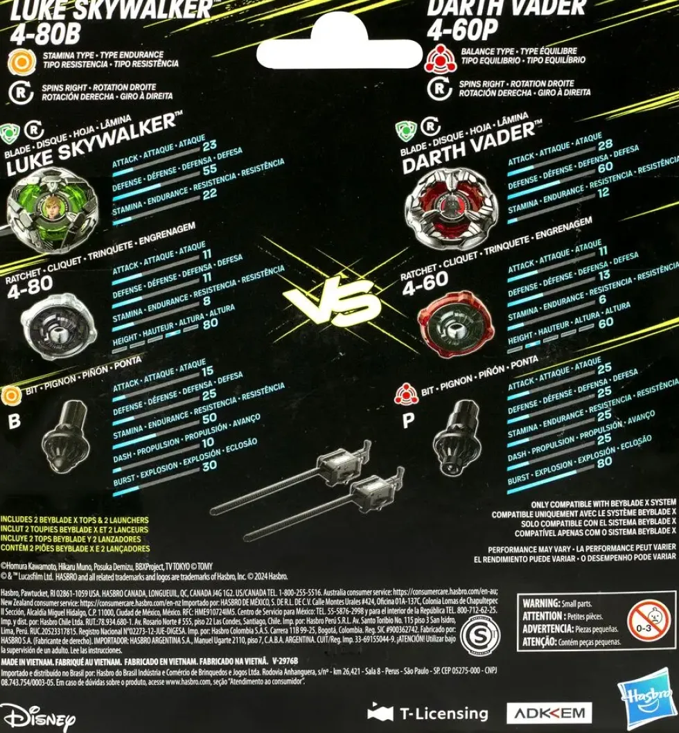 BEYBLADE X - - STAR WARS - MULTIPACK - LUKE DARK VADOR