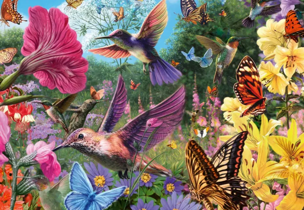 BIEN ETRE ET PUZZLE 200PIECESCOLIBRIS ET PAPILLONS