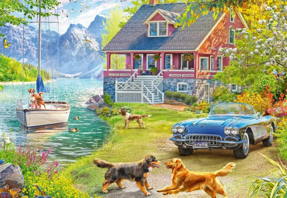 BIEN ETRE ET PUZZLE 200PIECESMAISON D'ETE AU LAC