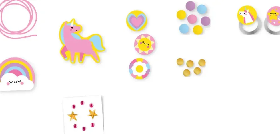 4 BIJOUX BOIS RAINBOW LAND