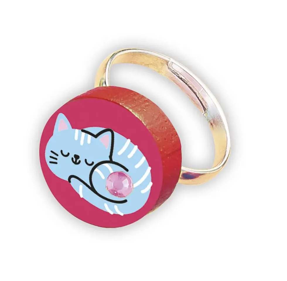 4 BIJOUX EN BOIS A CREER - PETITS CHATS