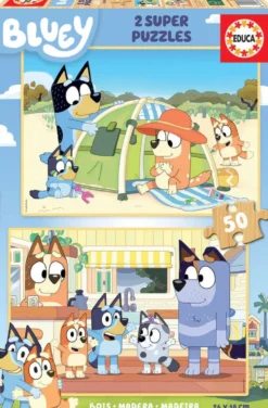 BLUEY -PUZZLE BOIS - 2 X 50 PIECES