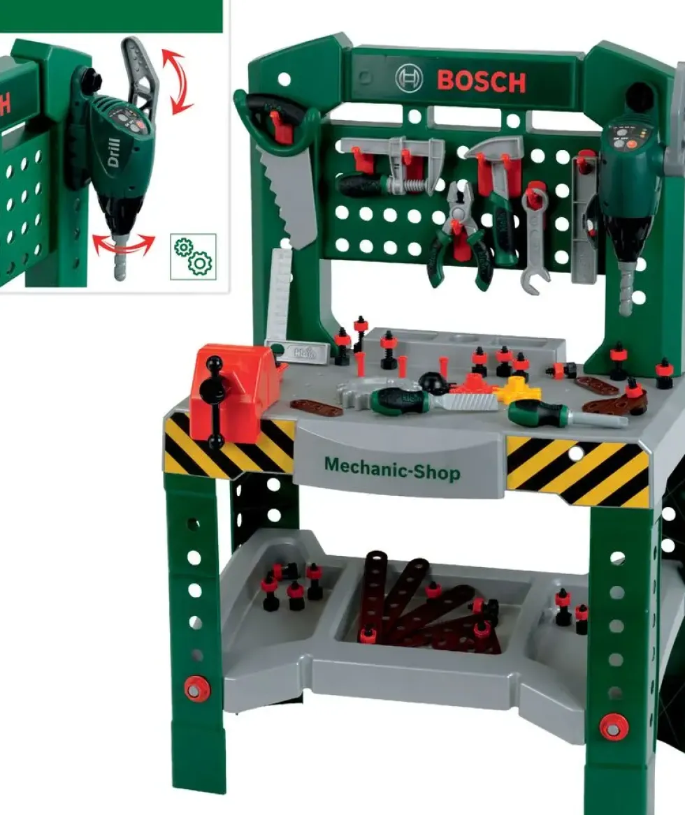 BOSCH - ETABLI AVEC PERCEUSE A COLONNE AVEC 80 ACCESSOIRES