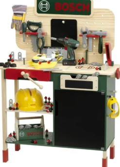 BOSCH - GRAND ETABLI EN BOIS AVEC VISSEUSE ELECTRONIQUE ET ACCESSOIRES