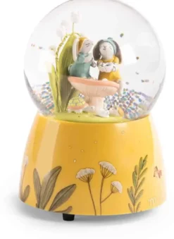 BOULE A NEIGE MUSICALE TROIS PETITS LAPINS