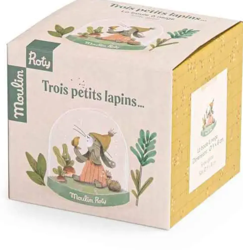 BOULE A NEIGE TROIS PETITS LAPINS