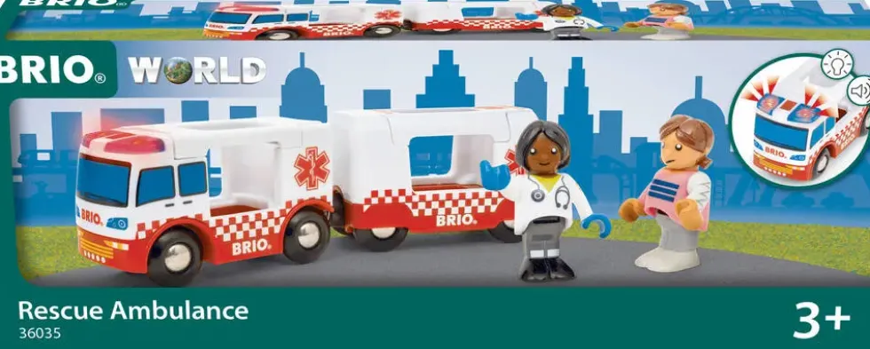 BRIO63603500 - CAMION AMBULANCE SON ET LUMIERE