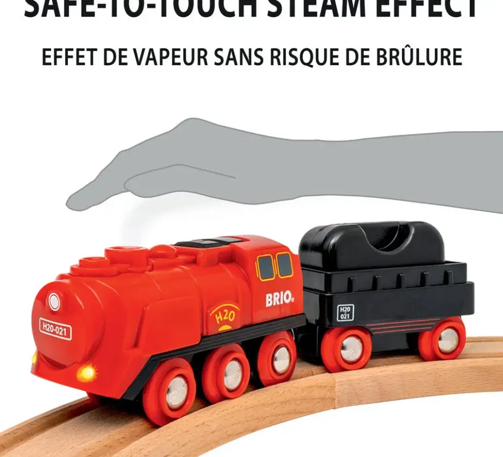 BRIO 7312350360172 - CIRCUIT LOCOMOTIVE A PILES A VAPEUR