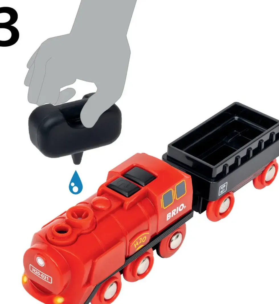 BRIO 7312350360172 - CIRCUIT LOCOMOTIVE A PILES A VAPEUR