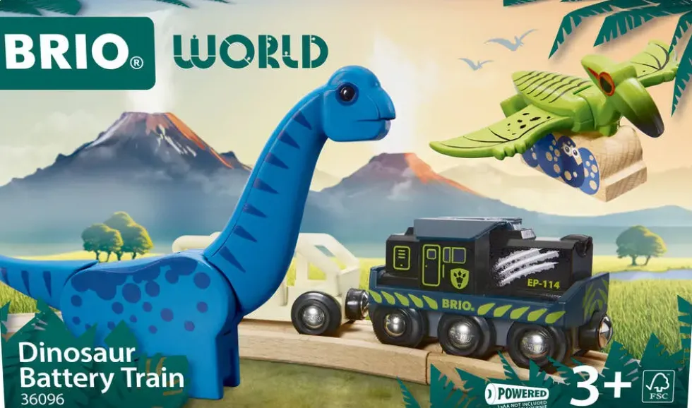 BRIO 63609600 -TRAIN A PILES DINOSAURE