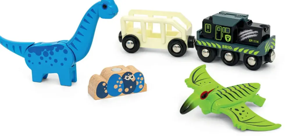 BRIO 63609600 -TRAIN A PILES DINOSAURE