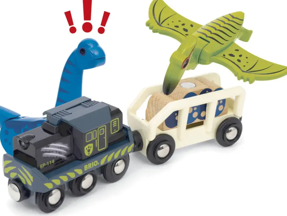 BRIO 63609600 -TRAIN A PILES DINOSAURE