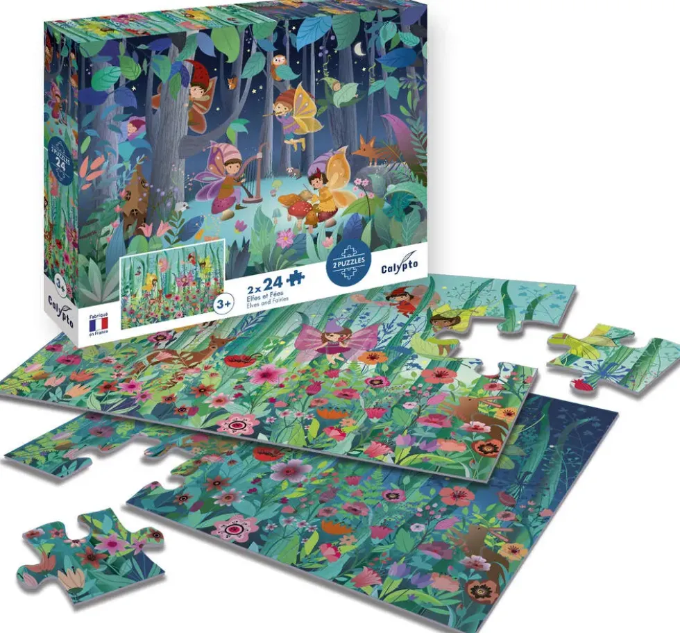 CALYPTO BY SENTOSPHERE - PUZZLES 24 PIECES X 2 - ELFES ET FEES
