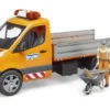 CAMION MUNICIPAL MERCEDES BENZ AVEC FIGURINE ET MODULE SON ET LUMIERE