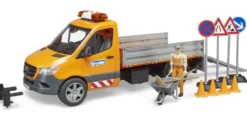CAMION MUNICIPAL MERCEDES BENZ AVEC FIGURINE ET MODULE SON ET LUMIERE