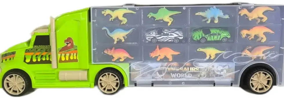 CAMION TRANSPORTEUR DINOSAURES