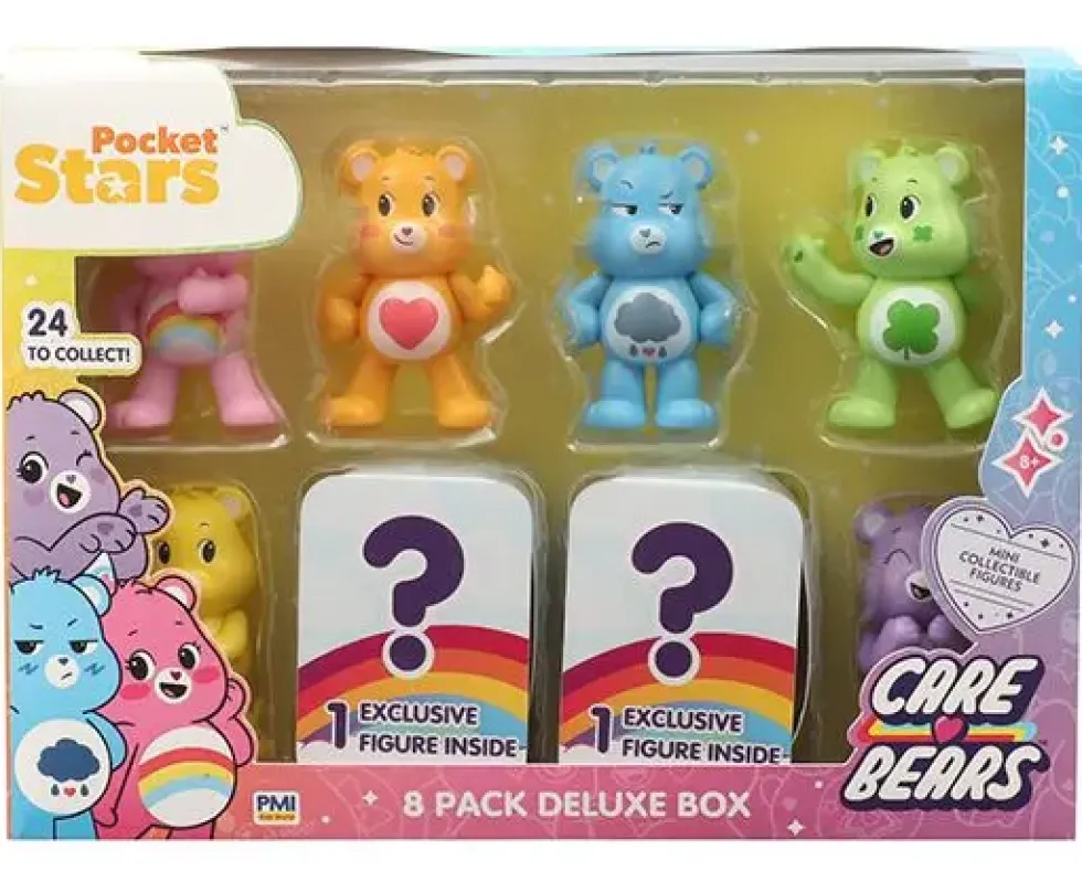 CARE BEARS - COFFRET MINI FIGURINES DE 5 CM - 6 FIGURINES + 2 FIGURINES SURPRISES