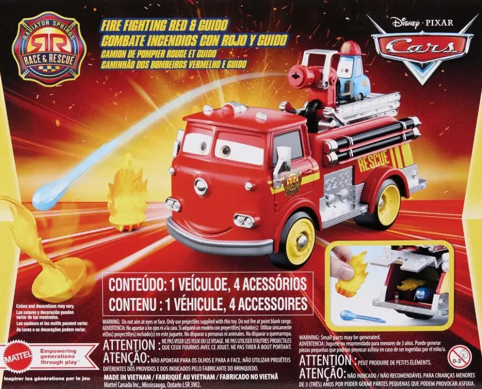 CARS - CAMION POMPIER ROUGE ET GUIDO