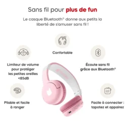 CASQUE BLUETOOTH - ROSE FLEUR