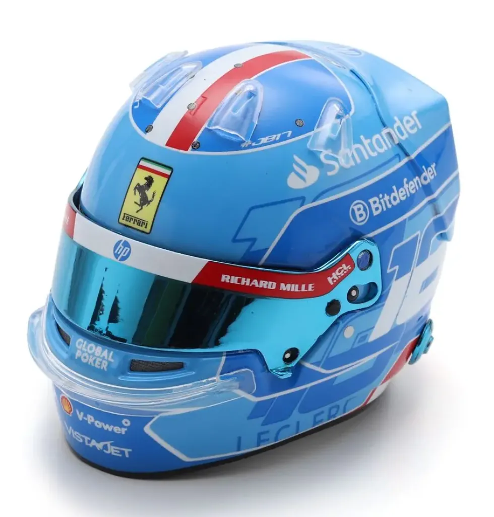 1/5 CASQUE CHARLES LECLERC - SCUDERIA FERRARI - GP F1 MIAMI 2024 - VERSION DELUXE