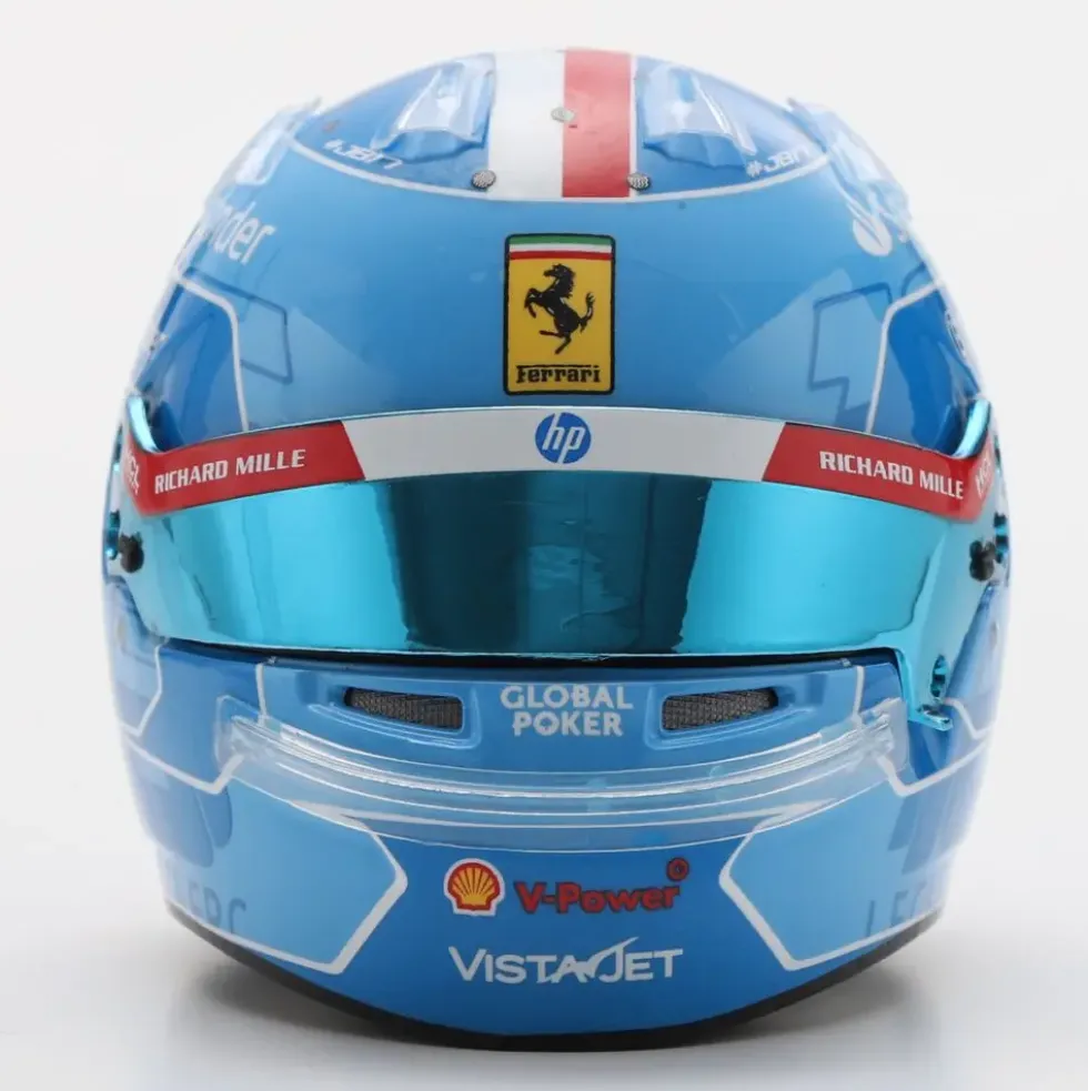 1/5 CASQUE CHARLES LECLERC - SCUDERIA FERRARI - GP F1 MIAMI 2024 - VERSION DELUXE