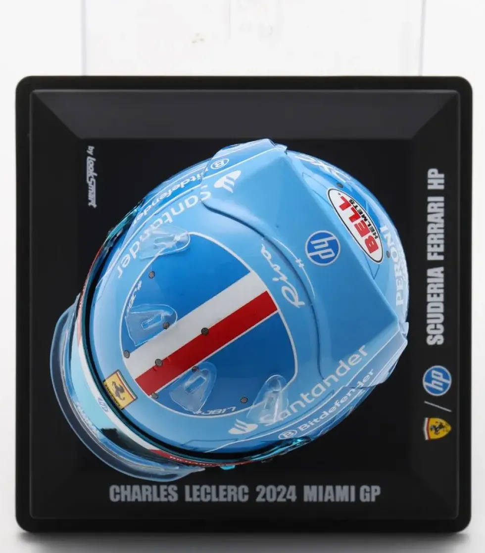 1/5 CASQUE CHARLES LECLERC - SCUDERIA FERRARI - GP F1 MIAMI 2024 - VERSION DELUXE