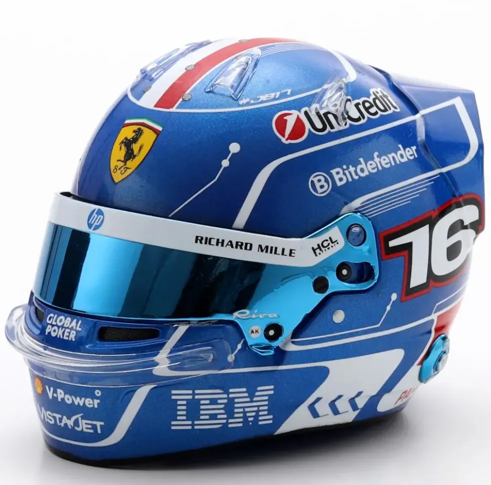 1/5 CASQUE F1 CHARLES LECLERC - SCUDERIA FERRARI HP - GP MIAMI 2025