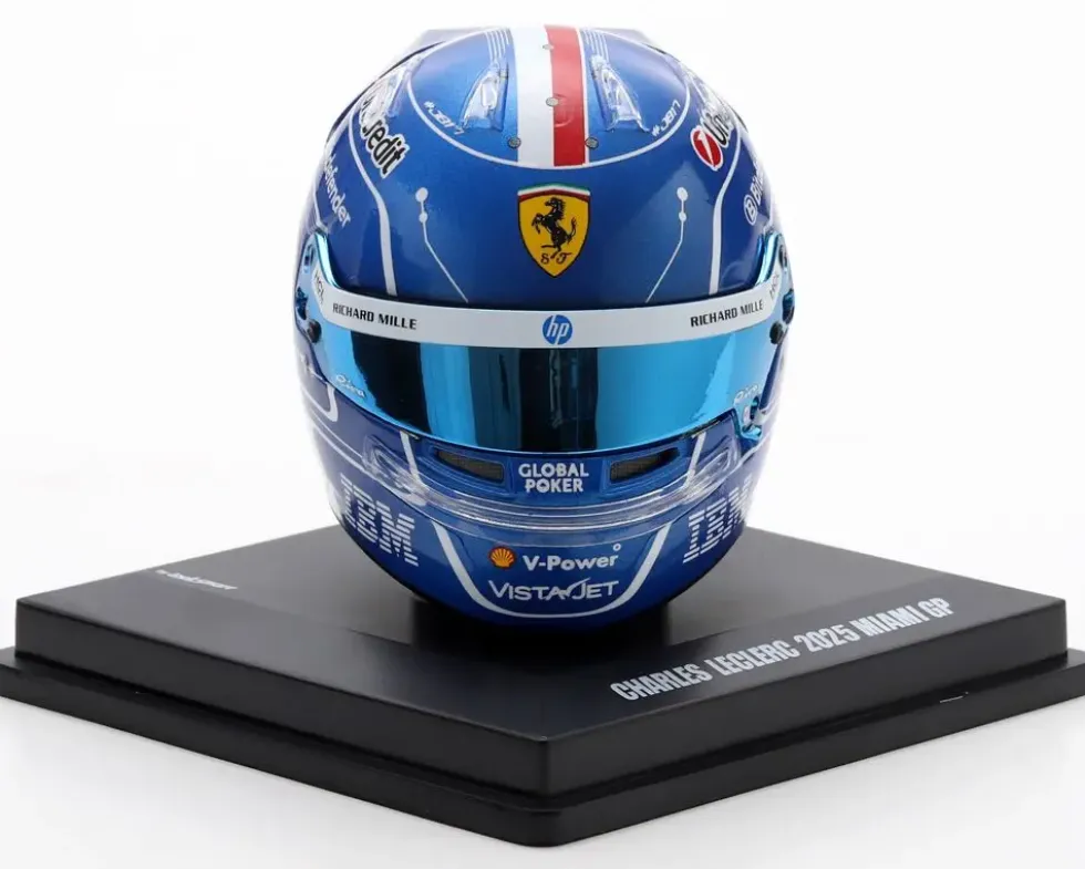1/5 CASQUE F1 CHARLES LECLERC - SCUDERIA FERRARI HP - GP MIAMI 2025