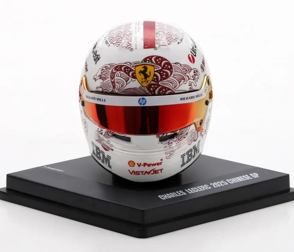 1/5 CASQUE F1 CHARLES LECLERC - SCUDERIA FERRARI HP - GP DE CHINE 2025