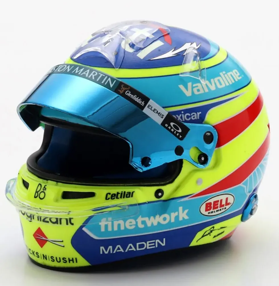 1/5 CASQUE F1 FERNANDO ALONSO - ASTON MARTIN ARAMCO FORMULE 1 TEAM 2025