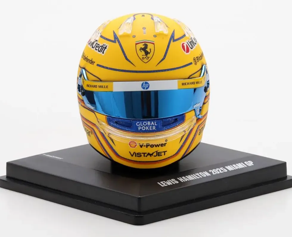 1/5 CASQUE F1 LEWIS HAMILTON - SCUDERIA FERRARI HP - GP MIAMI2025