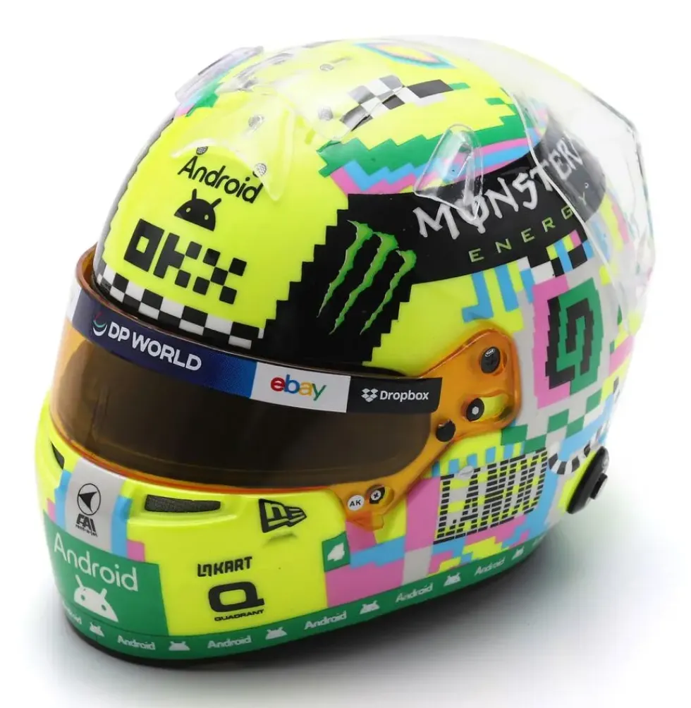 1/5 CASQUE LANDO NORRIS - MCLAREN FORMULE 1 TEAM - GP GRANDE BRETAGNE 2024