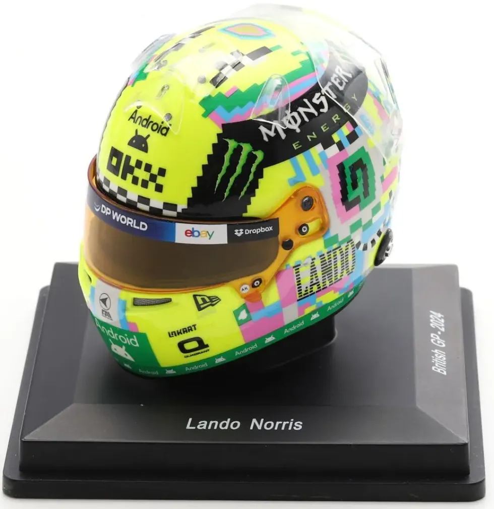 1/5 CASQUE LANDO NORRIS - MCLAREN FORMULE 1 TEAM - GP GRANDE BRETAGNE 2024