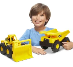 CATERPILLAR - CAMION BENNE ET BULLDOZER 2 VEHICULES 25 CM