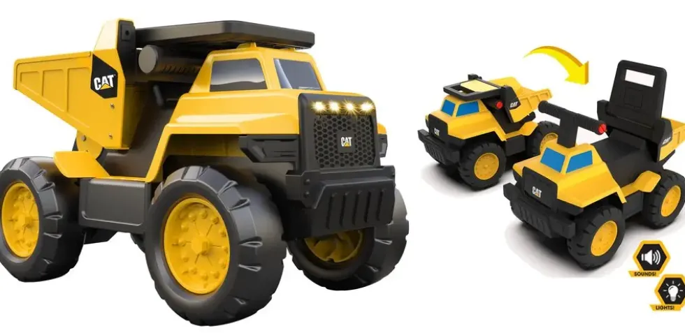 CATERPILLAR - TROTTEUR TRANSFORMABLE 2EN1 CAMION BENNE