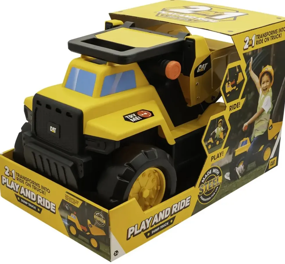 CATERPILLAR - TROTTEUR TRANSFORMABLE 2EN1 CAMION BENNE