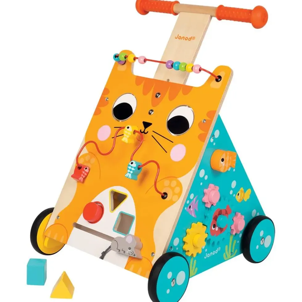 CHARIOT MULTI-ACTIVITES CHAT -EN BOIS